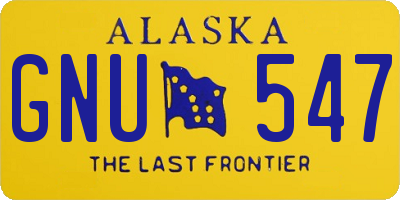 AK license plate GNU547