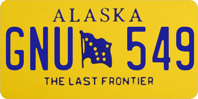AK license plate GNU549