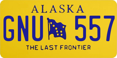 AK license plate GNU557