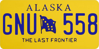 AK license plate GNU558