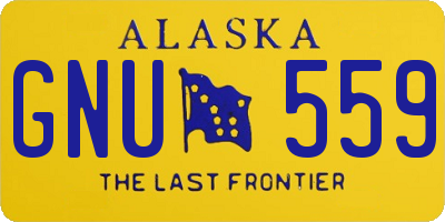 AK license plate GNU559