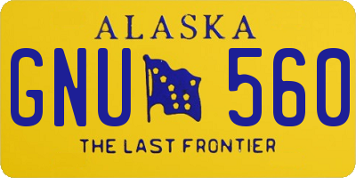 AK license plate GNU560