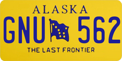 AK license plate GNU562