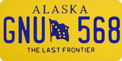 AK license plate GNU568