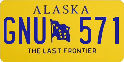 AK license plate GNU571