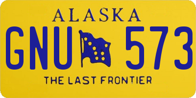 AK license plate GNU573