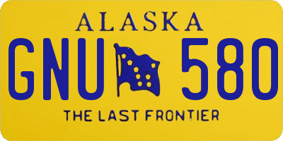 AK license plate GNU580