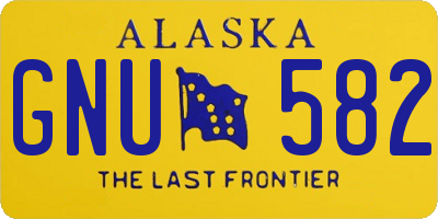 AK license plate GNU582