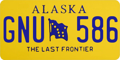 AK license plate GNU586