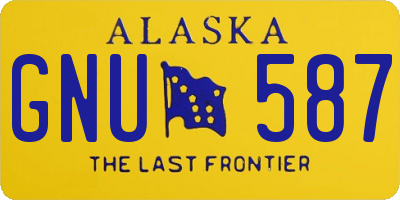 AK license plate GNU587