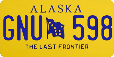 AK license plate GNU598