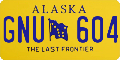 AK license plate GNU604