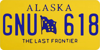 AK license plate GNU618