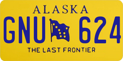 AK license plate GNU624