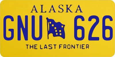 AK license plate GNU626