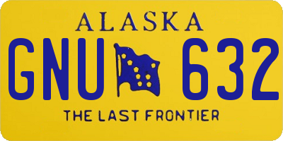 AK license plate GNU632