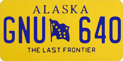 AK license plate GNU640