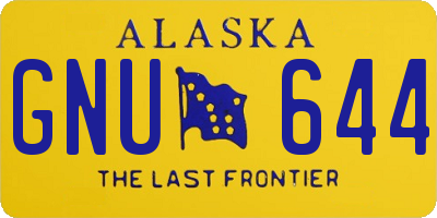 AK license plate GNU644