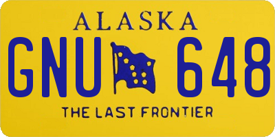 AK license plate GNU648