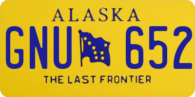 AK license plate GNU652