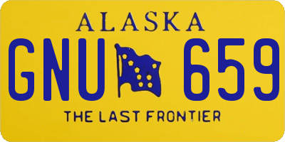 AK license plate GNU659