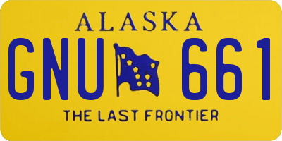 AK license plate GNU661