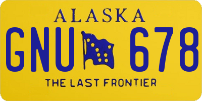 AK license plate GNU678