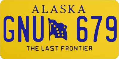AK license plate GNU679