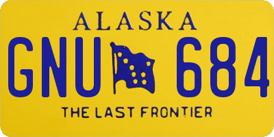 AK license plate GNU684