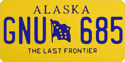 AK license plate GNU685