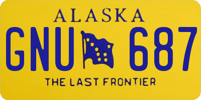 AK license plate GNU687