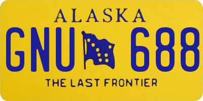 AK license plate GNU688