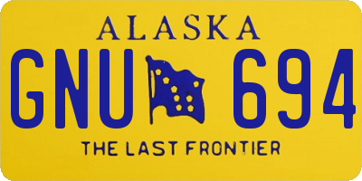 AK license plate GNU694