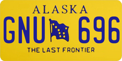 AK license plate GNU696
