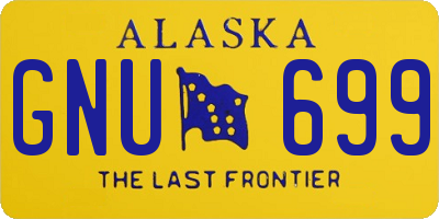 AK license plate GNU699