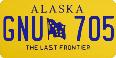 AK license plate GNU705