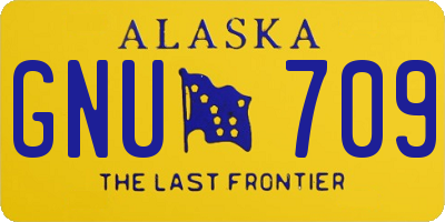 AK license plate GNU709