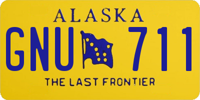 AK license plate GNU711