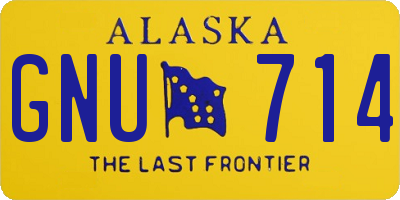 AK license plate GNU714