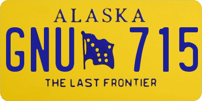 AK license plate GNU715