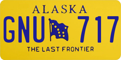 AK license plate GNU717