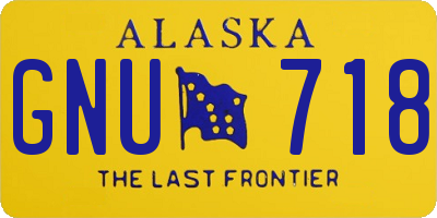 AK license plate GNU718