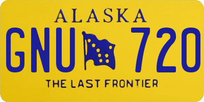 AK license plate GNU720