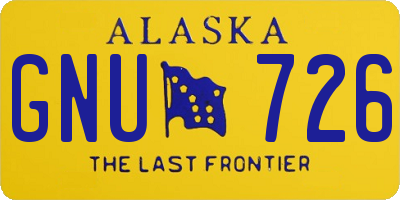 AK license plate GNU726