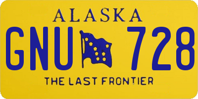 AK license plate GNU728