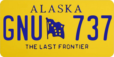 AK license plate GNU737