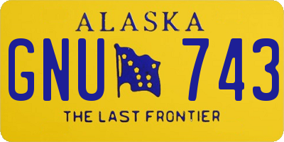 AK license plate GNU743