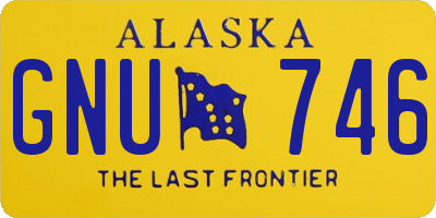 AK license plate GNU746