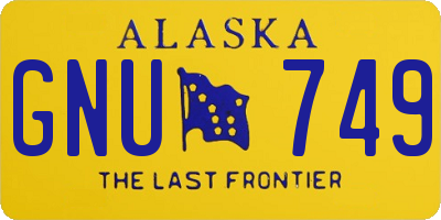 AK license plate GNU749