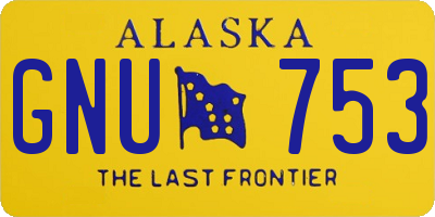 AK license plate GNU753
